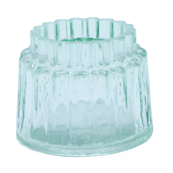 Fyrfadsstage glas My Light - H 6 - Sart grøn