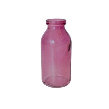 Glasflaske - 10,5 cm - Mørk Pink