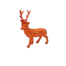 Julerensdyr med glitter - Kobber - H 15 cm