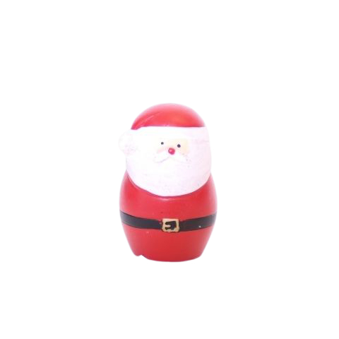 14: Keramik Julemand stående - Hvid og rød - H 6 cm