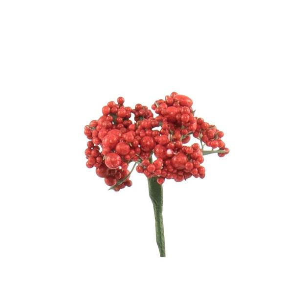 Bær gren - Rød - L 12 cm