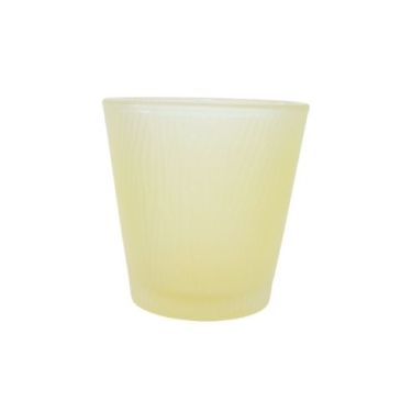 Fyrfadsglas gul bark - H 7,5 x Ø 7 cm