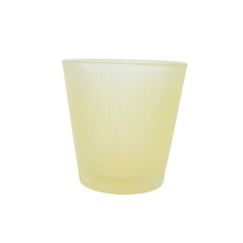 Fyrfadsglas gul bark - H 7,5 x Ø 7 cm