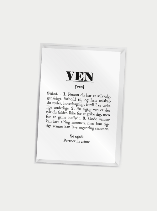 Kort med kuvert - Definition af Ven- A7