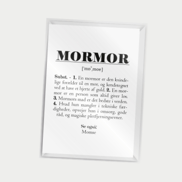 Kort med kuvert - Definition af Mormor- A7