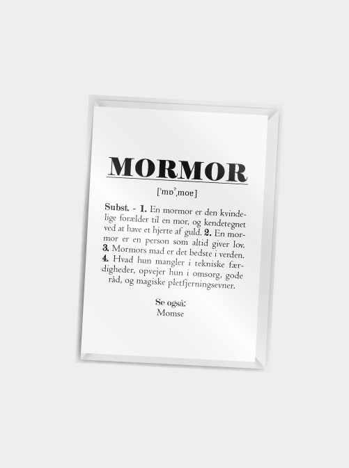 Kort med kuvert - Definition af Mormor- A7
