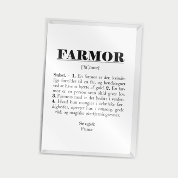 Kort med kuvert - Definition af Farmor - A7