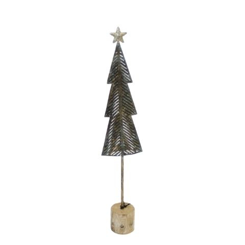 Juletræ flad  - Antik messing - H 43 cm