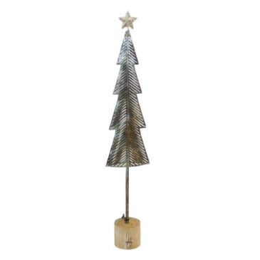 Juletræ flad - Antik messing - H 60 cm