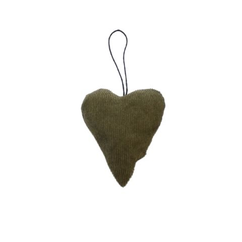Hjerte i Fløjl – Ø 9 cm – Grøn
