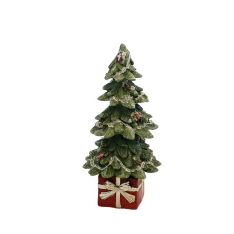 Juletræ på gave - Polyresin - H 19 cm