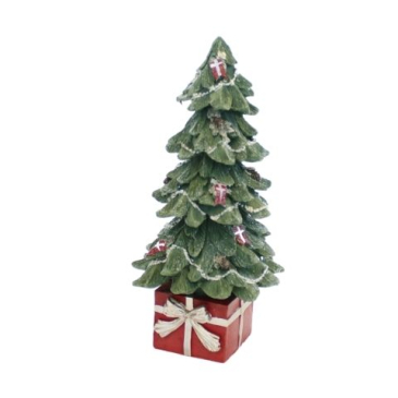 Juletræ på gave - Polyresin - H 26 cm