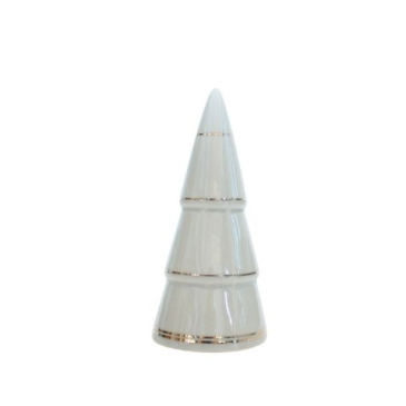 Juletræ keramik - H 13 cm - Grå