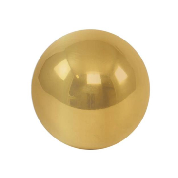 Guldfarvet stål kugle - Ø 10 cm