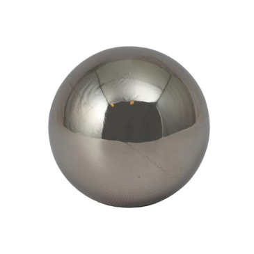 Sølvfarvet stål kugle - Ø 8 cm