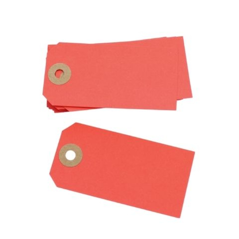 Manillamærker - Klar rød - 4 x 8 cm - 20 stk