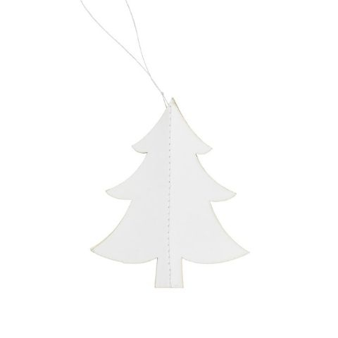 2. sortering - Juletræ i papir  - Hvid - H 8,5 cm