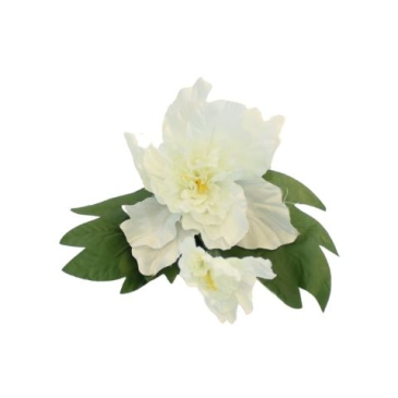 Lyskrans til stearinlys - Hvide blomster 1 stk. - L 18 cm