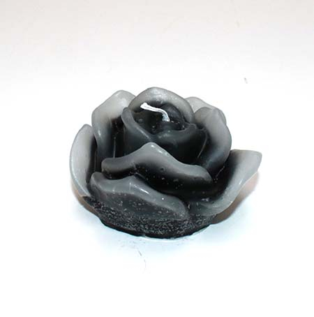 Billede af 2. sortering - Roselys grå/sort 10 cm