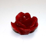 Roselys m/rød glimmerkant - Bordeaux 10 cm
