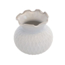 Keramikvase - H 9,5 cm x Ø 11 cm - Grå mønster
