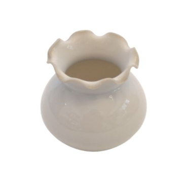 Keramikvase - H 9,5 cm x Ø 11 cm - Grå glat