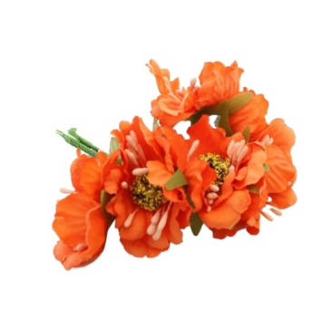 Blomster Buket Ø 4,5 x L 6 cm - 6 blomster - Orange
