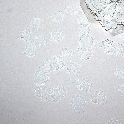 konfettihjerter hvid