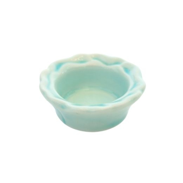 Fyrfadsstage keramik - Mint - H 2 x Ø 6 cm