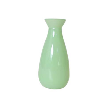 Olivengrøn slank glasvase - Riverside - H 12 cm