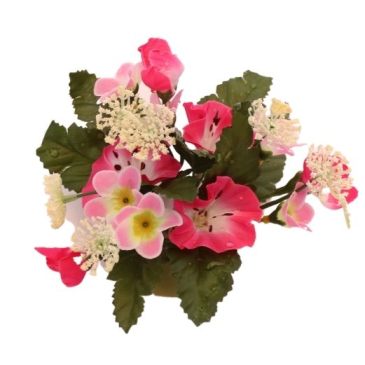 Lyskrans til stearinlys - Petunia - Pink - Ø 12 cm