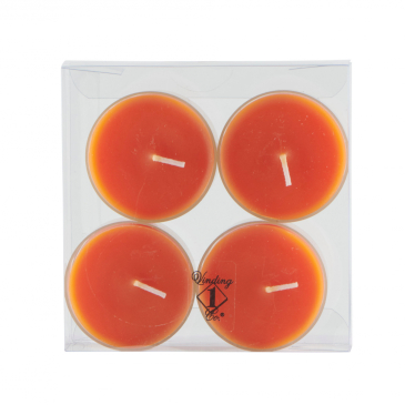 Store fyrfadslys - Orange - Ø 5,7 cm - 4 stk