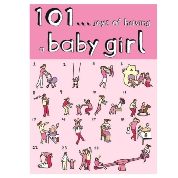Tillykke kort - 101 Baby Girl - H 8 x B 6 cm