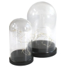 LED Lanterne - Glas - Sort - 27,5 cm
