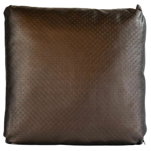 Pyntepuder - Metallic 45 x 45 cm - Mørkebrun