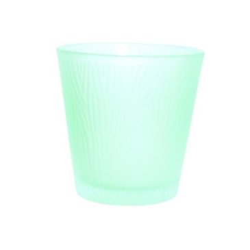 Fyrfadsglas Sart grøn bark - H 7,5 x Ø 7 cm