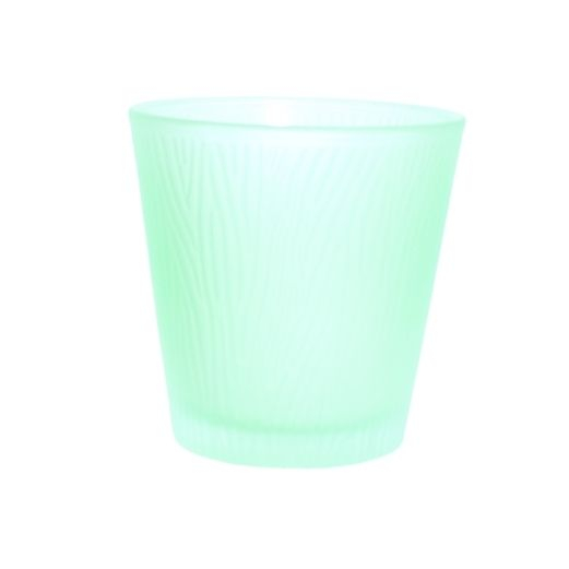 Fyrfadsglas Sart lys grøn bark - H 7,5 x Ø 7 cm