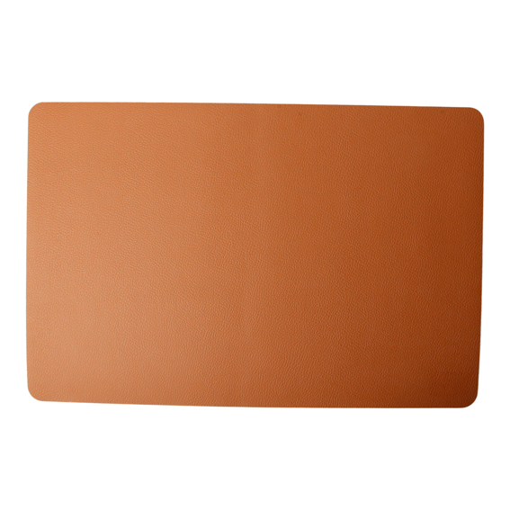 Dækkeserviet brun læderlook - L45 x B35 cm