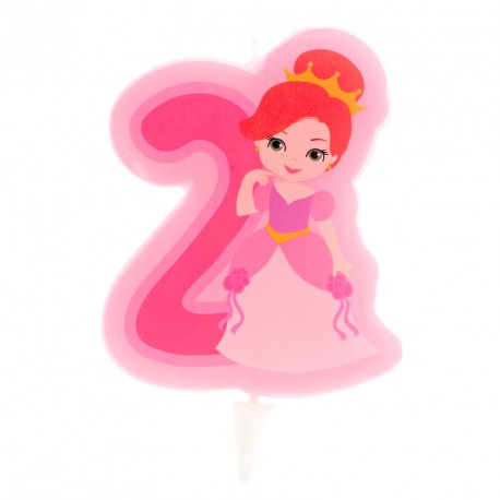 Prinsesse Kagelys 2 år - H 7 cm