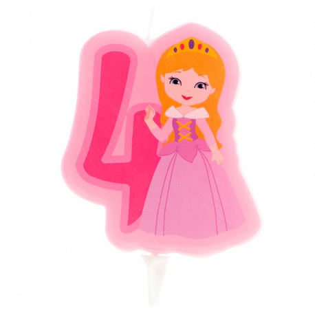Prinsesse Kagelys 4 år - H 7 cm
