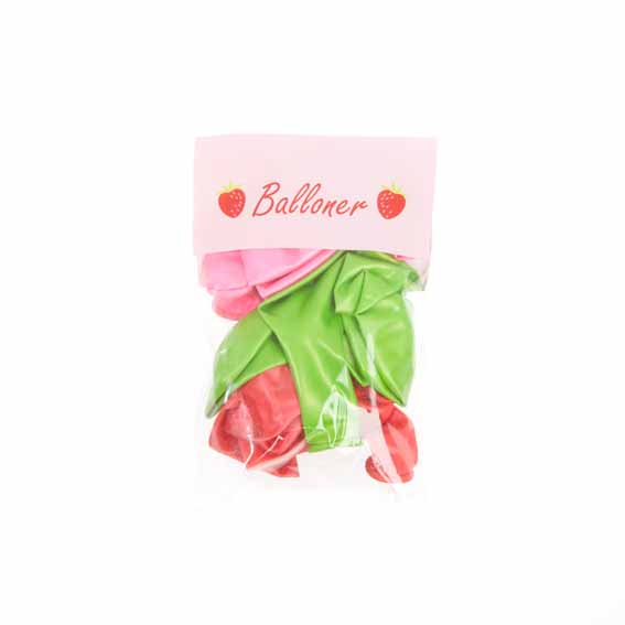 Billede af Balloner - Rød, Pink og Lime - 10 stk