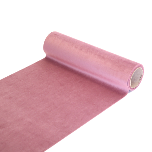 VELVET bordløber i den lækreste bløde velour. Smuk gl.rosa farve. 30cm x 2,5meter