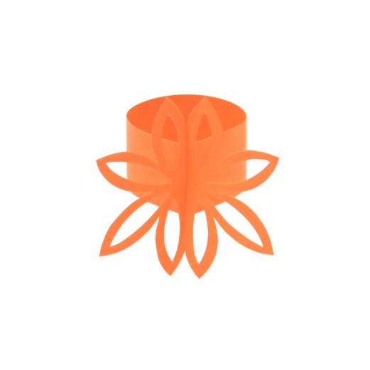 Servietring med blomst i orange