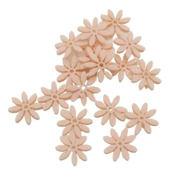 Blomster filt Daisy - Ø 3,5 cm - 18 stk. - Lys laks