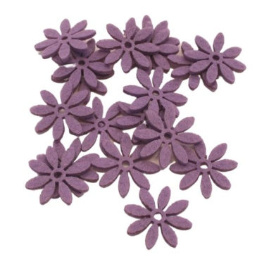Blomster filt Daisy - Ø 3,5 cm - 18 stk. - Syren