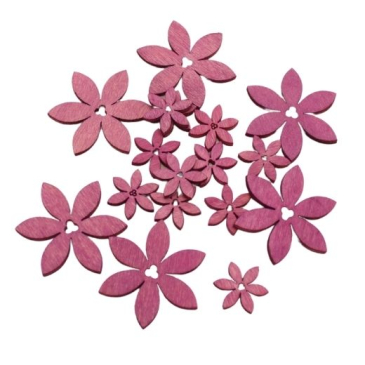 Træblomster -Pink - Ø 2 + 4 cm - 18 stk