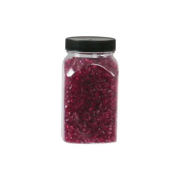 Knust glas - Hindbærfarvet - 2-4 mm - 600 gram