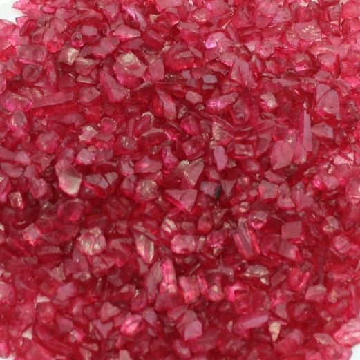 Knust glas - Hindbærfarvet - 2-4 mm - 600 gram