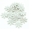 Blomster drys Daisy - 18 stk. Ø 2,5 cm - Brækket Hvid