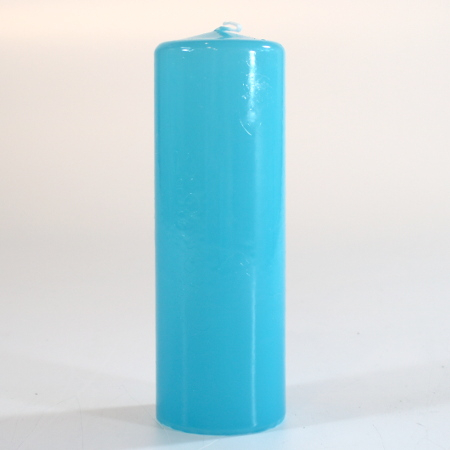 2. sortering - Bloklys lak lyseblå Ø6 x H18cm
